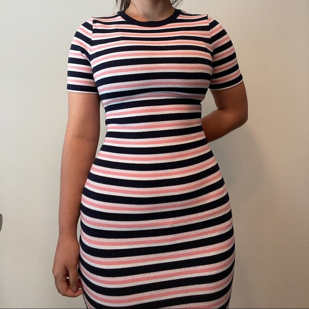 H&M Bodycon Striped Mini Dress